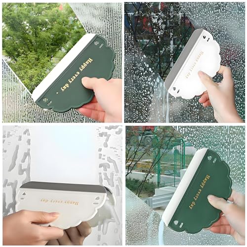 Squeegee Bathroom Glass Door Cleaning Scraper with Hanging Hook, Silicone Mini Kitchen Countertop Squeegee, Water Wiper Scraper for Sink Tiles Cleaning Tools (Cloud 3PCS) - color: Cloud 3pcs