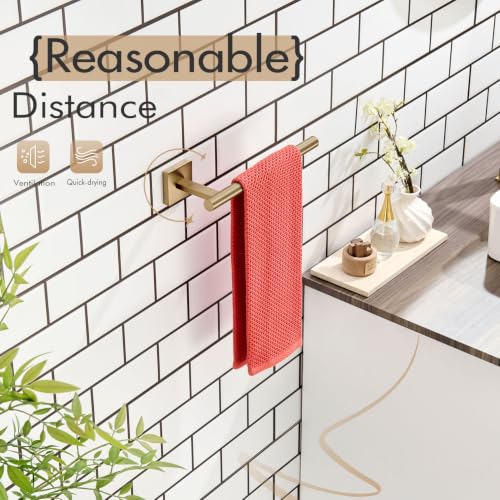 KOKOSIRI Bathroom Towel Bar Hand Towel Holders Wall Mount Toilet Kitchen Cabinet Paper Holder Stainless Steel Bath Hardware Champagne Bronze, B3008CPG - color: Champagne Bronze, size: 1 Pack