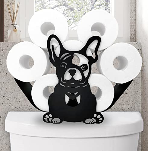 Metal Toilet Paper Holders,Dog FreeStanding Storage Tissue Paper Holders | Funny Animals Paper Holders for Indoor Bathrooms Kitchen,Toilet Rolls Tissue Storage Fit 8 Rolls,Practical and Convenient - color: Dog 14.3"lx 4.7"wx9.7"h