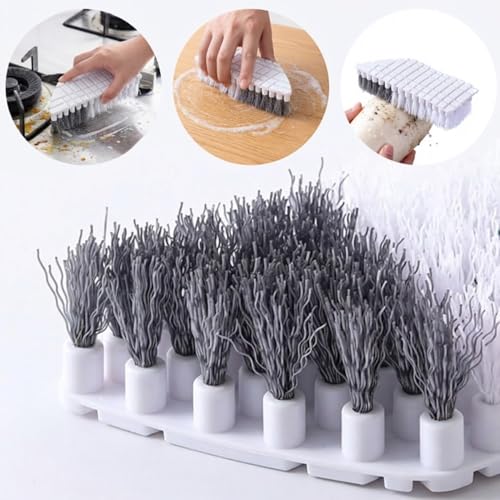 Faucet Mat for Kitchen Sink, Silicone Sink Splash Guard with 1 Crevice Cleaning Brush and 100 Kitchen Sink Strainer Mesh Bags,7°Slope Fast Self-draining, Fast Drying Tidy Faucet Mat Splash Guard,Gray