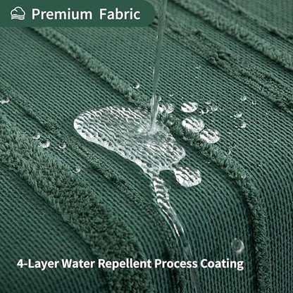 Dark Green Shower Curtain Boho, Cotton Blend Waffle Shower Curtain Textured, Fabric Shower Curtains for Bathroom, Hotel, 72 x 72 - color: Dark Green, size: 72"W x 72"L (Pack of 1)