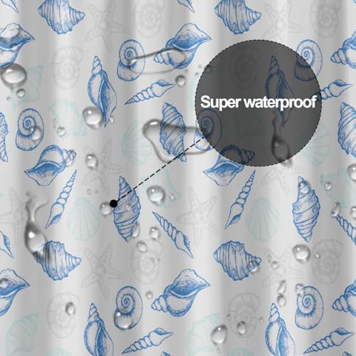 Plastic Shower Liner - Premium PEVA 4G Shower Curtain Liner with Rustproof Grommets and 3 Weighted Magnets, Waterproof Shower Curtain for Bathroom… (Whelk, 72”*72”) - color: Whelk, size: 72”*72”