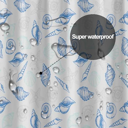 Plastic Shower Liner - Premium PEVA 4G Shower Curtain Liner with Rustproof Grommets and 3 Weighted Magnets, Waterproof Shower Curtain for Bathroom… (Whelk, 72”*72”) - color: Whelk, size: 72”*72”