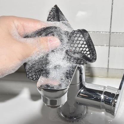 Premium Mesh Dish Cloths for Kitchen, Quick Drying Kitchen Dish Washing Net and Scrubber, Order-Free Dish Rags for Washing Dishes Black 12X12 6 Pack - color: Black