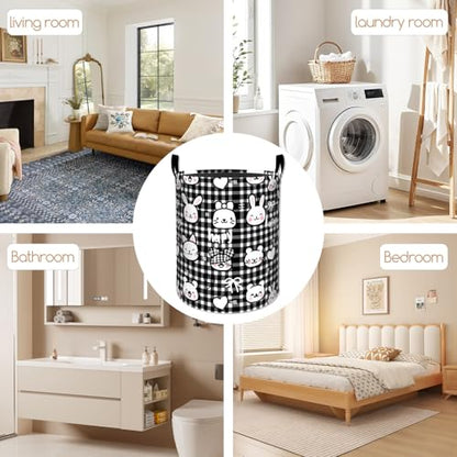 Realistic Black Cat Laundry Basket, Foldable Oxford Cloth, Waterproof Dirty Clothes Hamper with Handles, Clothing Storage Bucket Toy Organizer for Bathroom Bedroom Dorm, 19.7"x15.7" - style: Black Cat