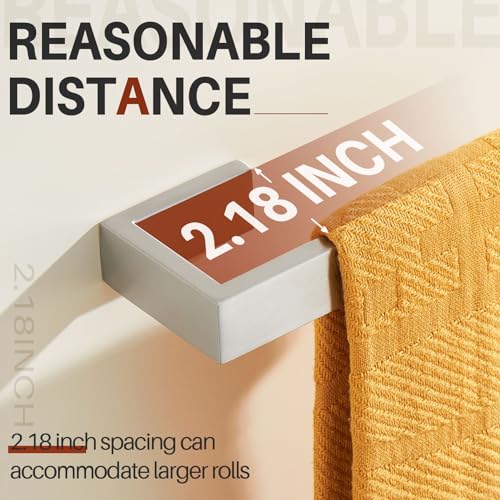 KOKOSIRI Hand Towel Bars Bath Towel Holder Brushed Nickel Wall Mount Kitchen Towels Rack Bathroom Hardware Stainless Steel, B3009BR - color: Brushed Nickel
