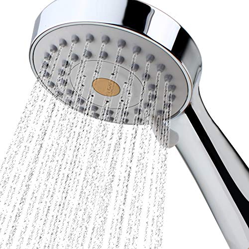 HO2ME High Pressure Handheld Shower, Power Boost Resists Low Flow, Chrome | Against weak pressure, pulsating massage for deep rinsing, with 79 inch stainless steel hose, rotatable mount arm, multi-mode