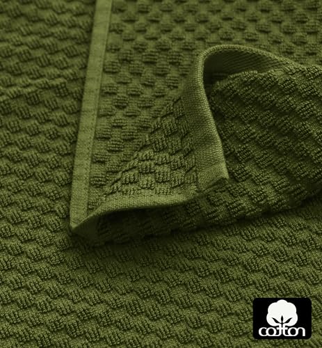 COTTON CRAFT Amazing Kitchen Towel - 12 Pack 100% Cotton Waffle Terry Towel | Harvest Rust Green Gold Brown -16x28 Euro Café Waffle Weave Soft Absorbent Quick Dry Low Lint Reusable Dish Cleaning Cloth - color: Harvest Multi, size: 12 Pack