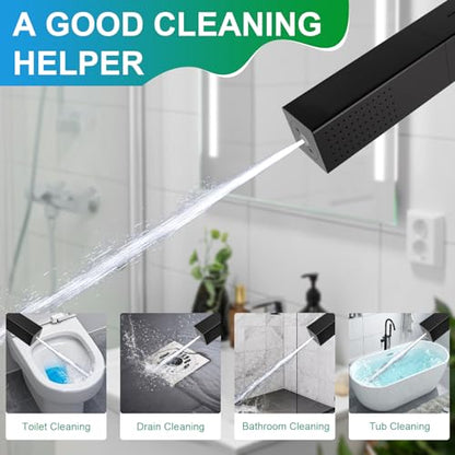 Digital Display Shower Faucet Set Matte Black Dual Heads LED Shower System | 14X20" LED Ceiling Shower with Light Remote & 6" Wall Mounted Shower Head & Dual Function Handheld Shower - color: Matte Black