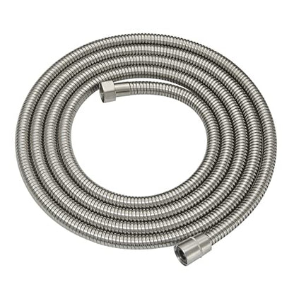RUMOSE 118 inches Extra Long Shower Hose, Nickel | Shower Head Extension Hose, Attachment Flexible Handheld Shower Sprayer Hose, Stainless Steel Shower Tube - color: Nickel, size: 118"