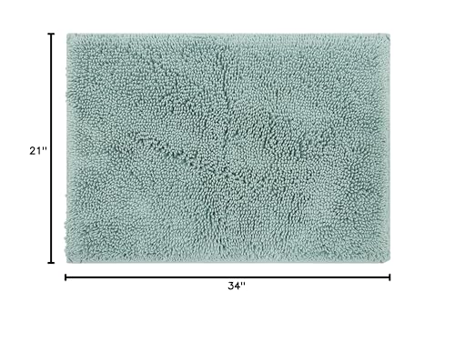 Mohawk Home Classic Cotton Ii Glacier 1' 9" x 2' 10" Bath Mat - color: Aqua Blue, size: 1'9" x 2'10" (Rectangular)