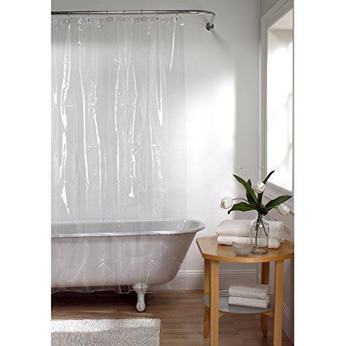 Zenna Home Clear Shower Curtain Liner, Super Heavyweight Transparent Liner for Showers and Bathtubs with Rustproof Grommets, 10-Gauge Vinyl, 72 x 72 Inches - size: 72"W x 72"L (Pack of 1)