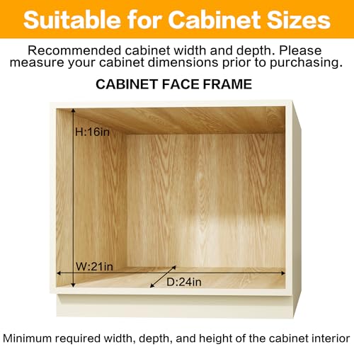 2-Tier Kitchen Cabinet Pull Out Shelf and Drawer Organizer Slide Out Pantry Storaqe Basket in Multiple Sizes (19" W x 21" D) - size: 19" W x 21" D