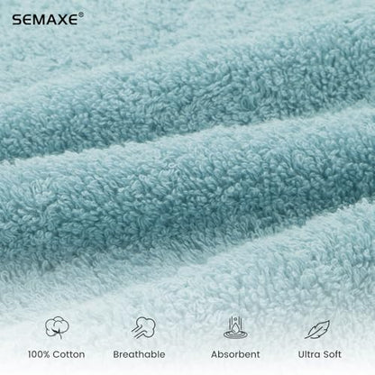 4-Pack Blue Cotton Hand Towels for Bathroom with Hanging Loops | Sink-side towels for drying hands and face, ideal for bathrooms, guest baths, powder rooms, OEKO-TEX certified, easy care - color: A04: Blue