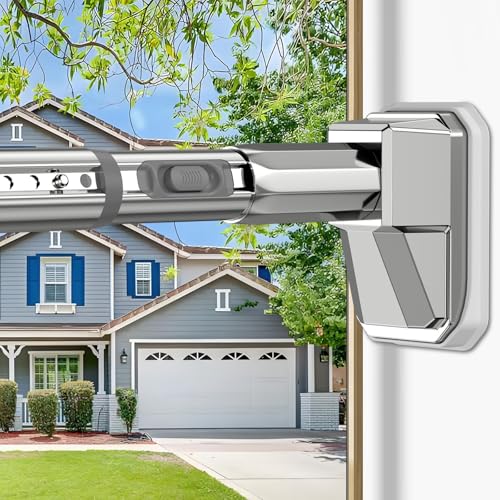 41-103 Inch Tension Curtain Rod, Silver | No Drill, Extra Long, Heavy Duty, Renter Friendly Adjustable - color: Silver, size: 41-103inch