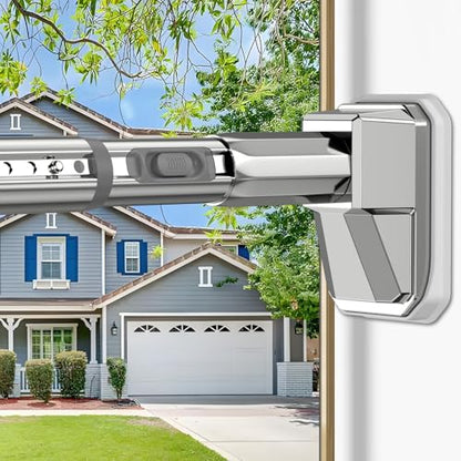41-103 Inch Tension Curtain Rod, Silver | No Drill, Extra Long, Heavy Duty, Renter Friendly Adjustable - color: Silver, size: 41-103inch