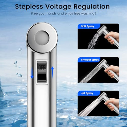 FEELSO Handheld Bidet Sprayer for Toilet, Adjustable Water Pressure Jet Spray Toilet with Bidet Hose for Diaper Sprayer Kit, Feminine Baby Wash, Pet Shower & Muslim Shower