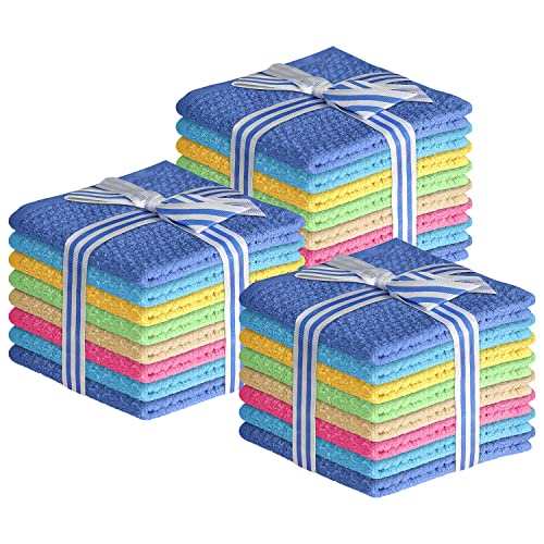 Elaine Karen Body Wash Cloths 100% Cotton Washcloths 24 Pack Cotton wash Cloths for Showering, Face Towels Cotton, Rags for Body - Soft and Absorbent - Wash Cloths for Body, 12 x 12 Inches - size: 24 Pack
