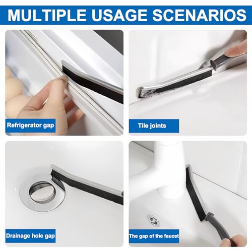 18Pcs Crevice Cleaning Brush Set, V Shape Grout Cleaner Brush for Deep Cleaning Gap, Hard Bristle Scrub Brushes Tools, Cleaning Supplies for Household Use, Bathroom, Kitchen, Toilet, Window