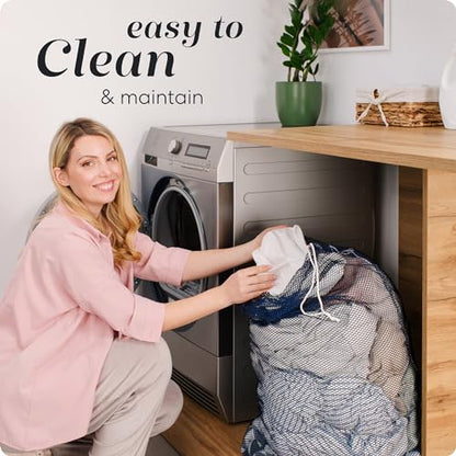 Handy Laundry Mesh XL Laundry Bag - Durable, Machine Washable with Secure Drawstring Closure - Perfect for College Dorms, Laundromats, Apartments (Navy, Large 24" x 36") | XL 24x36 Mesh Laundry Bag, Secure Drawstring, Heavy Duty, Machine Washable, for Del