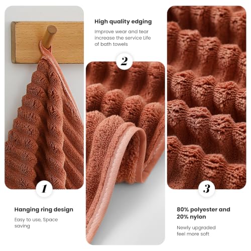 4 Pack Microfiber Hand Towels 14×29.6 Inches Absorbent Quick Dry | Luxury Towels Set Multi Use for Bathroom Kitchen Shower Spa Gym Pool