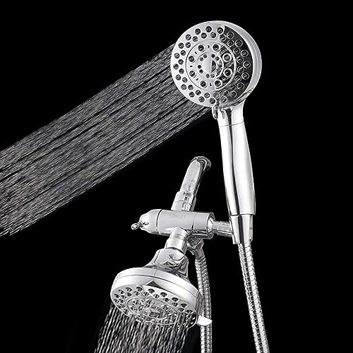 Shower Arm Diverter with Handshower Mount, G1/2 Brass Shower Diverter Valve Bathroom Universal Shower System Replacement for Handheld Shower and Fixed Shower Head(Polished Chrome) - color: Polished Chrome