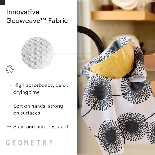 GEOMETRY Kitchen Tea Towels - Quick Dry Microfiber Dish Towels for Kitchen Linen Breeze, 18" x 30" 2 Pack - color: Linen Breeze, style: Kitchen Towel - Double