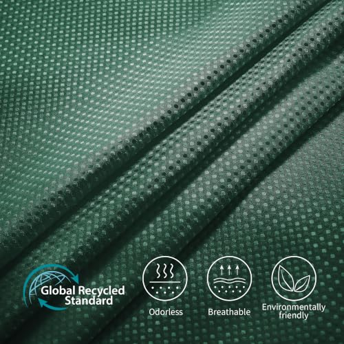 Siiluminisoy Shower Curtain and Liner Set, Waffle Shower Curtain Set with 12 Stainless Steel Hooks, Waterproof Luxury Fabric Shower Curtains for Bathroom and Hotel, Dark Green, 72" W x 72" H - color: Dark Green, size: 72"W x 72"L (Pack of 1)