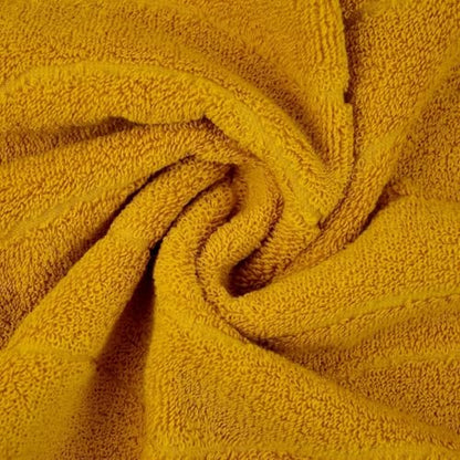 Jacquotha Wavy Striped Cotton Hand Towels, Set of 2 | Dry Your Hand Instantly, 13x29 Inches, Mustard Fall Kitchen Bathroom Towel - color: Mustard