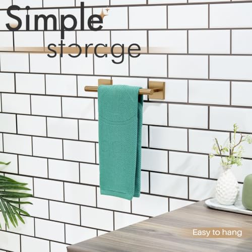 KOKOSIRI Towel Rack for Bathroom Wall Mount 9-Inch Hand Towel Ring Holders Champagne Bronze Bathroom Organization and Storage Stainless Steel, B4005CPG-L9 - color: Champagne Bronze