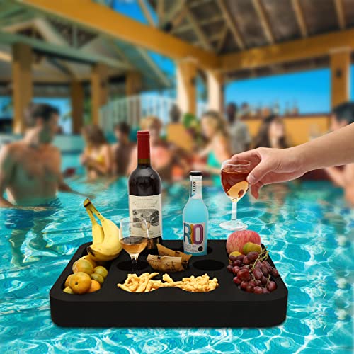 Floating Drink Holder,Refreshment Table Tray for Pool Beach Party or Hot Tub Float Loung-Versatile & Portable Serving Bar