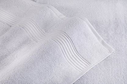American Veteran Towel, 6 Piece Towel Set for Bathroom, 100% Cotton Turkish Bathroom Towels, 2 Bath Towels 2 Hand Towels 2 Washcloths, White - color: White, size: X Large 6 PC