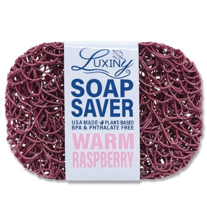Soap Savers for Bar Soap, American Made by Luxiny, Lifts Soap in Soap Dishes & Shower Soap Holders -Handmade Soap Lasts Longer -Made from Plant Based Materials (Raspberry) - color: Raspberry
