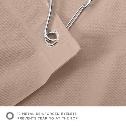 Bath Bliss 2 Pack PVC Heavy Weight Shower Curtain Liner | 4G | 70" x 72" | Rust Resistant Copper Grommets | Magnetic Hem | Taupe - color: Taupe