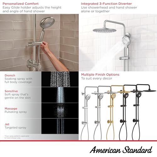 American Standard 24" Spectra Versa Shower System, Rain Head, Matte Black - color: Matte Black