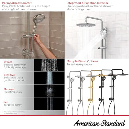 American Standard 24" Spectra Versa Shower System, Rain Head, Brushed Gold - color: Brushed Gold