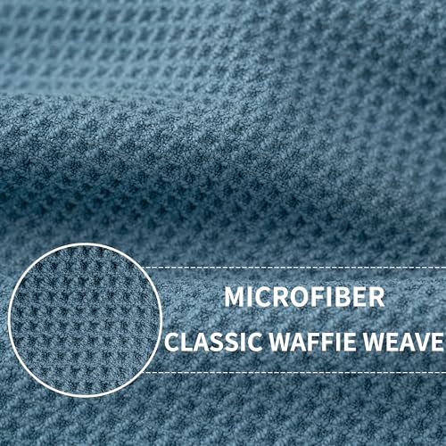 MICROFI New Microfiber Kitchen and Dish Cloths, Waffle Weave, 12 x 12 inches, Set of 6