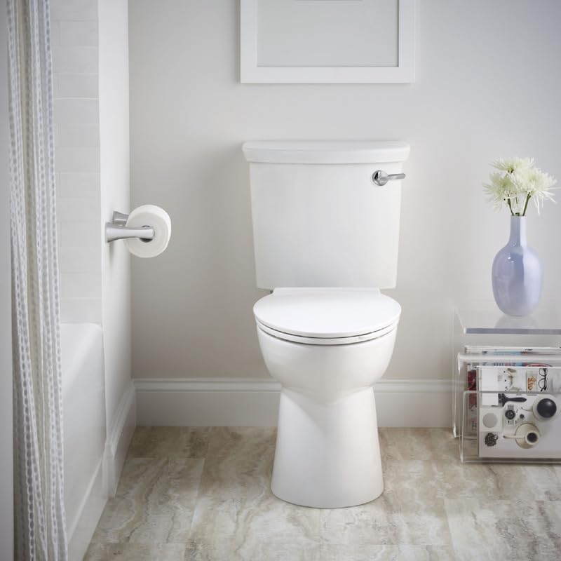 American Standard Contemporary VorMax Elongated Toilet Seat, White | Soft Close Toilet Seat: Includes Quick Release Hinges, Easy to Lift, EverClean Antimicrobial | 5055A65C.020
