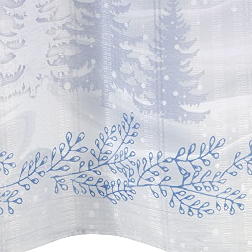 Avanti Linens - Shower Set, Fabric Shower Curtain with Matching 12pc Hooks, Holiday Bathroom Decor (Frosty Friends Collection) - size: 72"W x 72"L (Pack of 1)