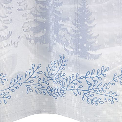 Avanti Linens - Shower Set, Fabric Shower Curtain with Matching 12pc Hooks, Holiday Bathroom Decor (Frosty Friends Collection) - size: 72"W x 72"L (Pack of 1)