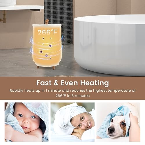ERGOMASTER Towel Warmer Bucket, Heated Towel Warmer, Electric Towel Heater with Temperature Control and Timer, 23L Large Capacity Freestanding Hot Towel Warmer for Bathroom Spa Salon Hotel (Gray) - color: Gray