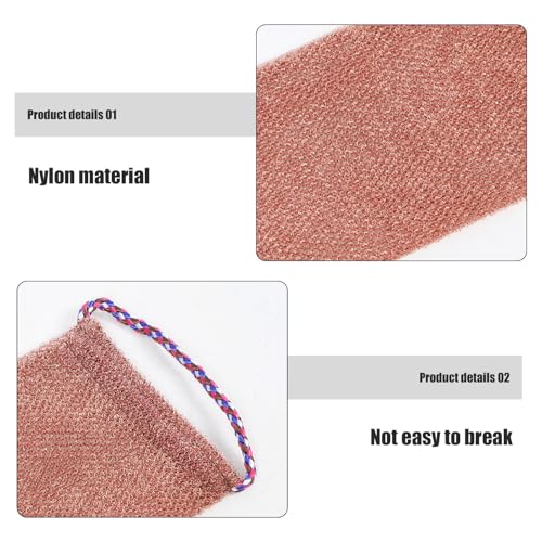 3pcs Nylon Body Exfoliating Scrub Shower Cloth Set for Men and Women, Foldable Back Scrubber for Body Cleansing and Smooth Skin, for Bathroom Use