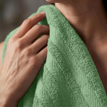 RIVERSIDE Pack of 2 Extra Large Bath Sheets 35 x 70 Inches, 100% Ring Spun Cotton, Hotel Quality, Oversized Bath Towels, Super Soft, Highly Absorbent & Quicker to Dry, Sage Green - color: Sage Green, size: Bath Sheets (PK 2)