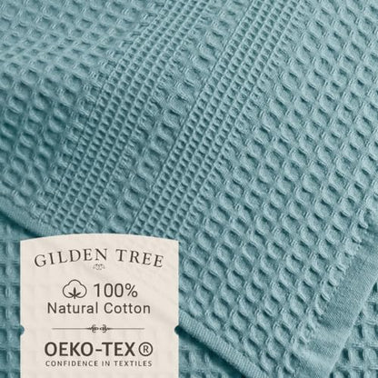 GILDEN TREE Waffle Towels Wash Cloths for Showering, Exfoliating Washcloth Face Towels, Quick Dry Towel Cotton Washcloths Set of 4, Classic Style (Seafoam) - color: Seafoam, size: Washcloth (4 Pack)