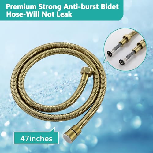 BARROCK Bidet Sprayer for Existing Toilet, Advanced Handheld Ergonomic Jet Spray Set with Precision Water Pressure Control for Muslim Shower/Feminine Hygiene/Pet Cleaning, Brushed Gold - color: Brushed Gold