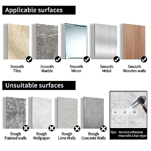 Shower Caddy Shelves Organizer Rack, 3 Pack Shower Caddy with Soap Holder, No Drilling Wall Mounted Self Adhesive Shower Shelves for Inside Shower, Paint Nickel - color: Paint Nickel