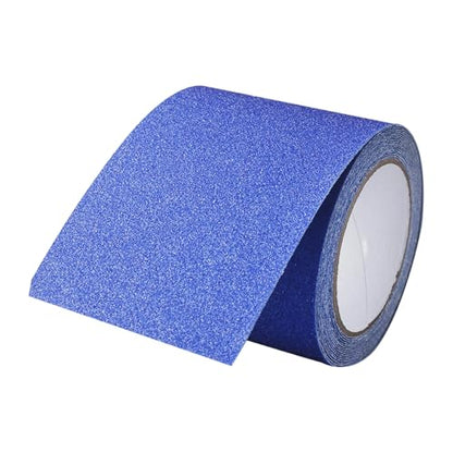 PVC Antislip Floor Tape Strips Roll with Adhesive Backing for Enhances Safety Stair Step Bathroom and Kitchen Waterproof - color: Blue
