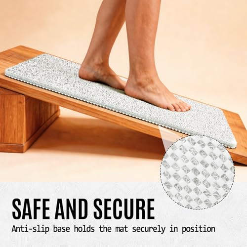 24 * 24in Shower Mat Bathtub Mat Non Slip | Bathmats Non Slip, Quick Drying Foot Scrubber Loofah Mats for Inside Shower, Tub, Bathroom, Home, White - color: White, size: 24" x 24" (Rectangular)
