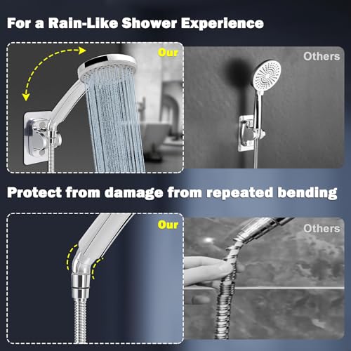 NearMoon Shower Elbow Adapter for Shower Head, Solid Brass 45°G1/2 Male to Female Shower Arm Extension Connector, Polish Chrome (Small) - style: Small