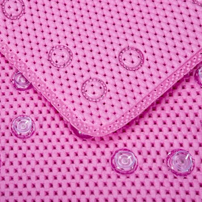 Bathtub Mat Non Slip 36” X 17” Pink Shower Mat Soft Foam Bath Mats for Bathroom Tub, Bathtub Mat with Drain Holes, Suction Cups, Shower Mat Non Slip - color: Pink